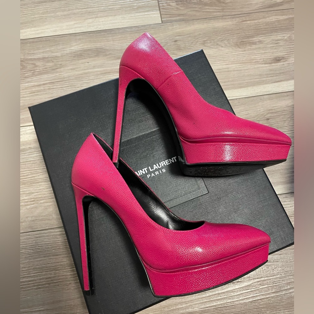 Saint Laurent Janis Platform Pumps Bubblegum pink - Picture 5 of 10